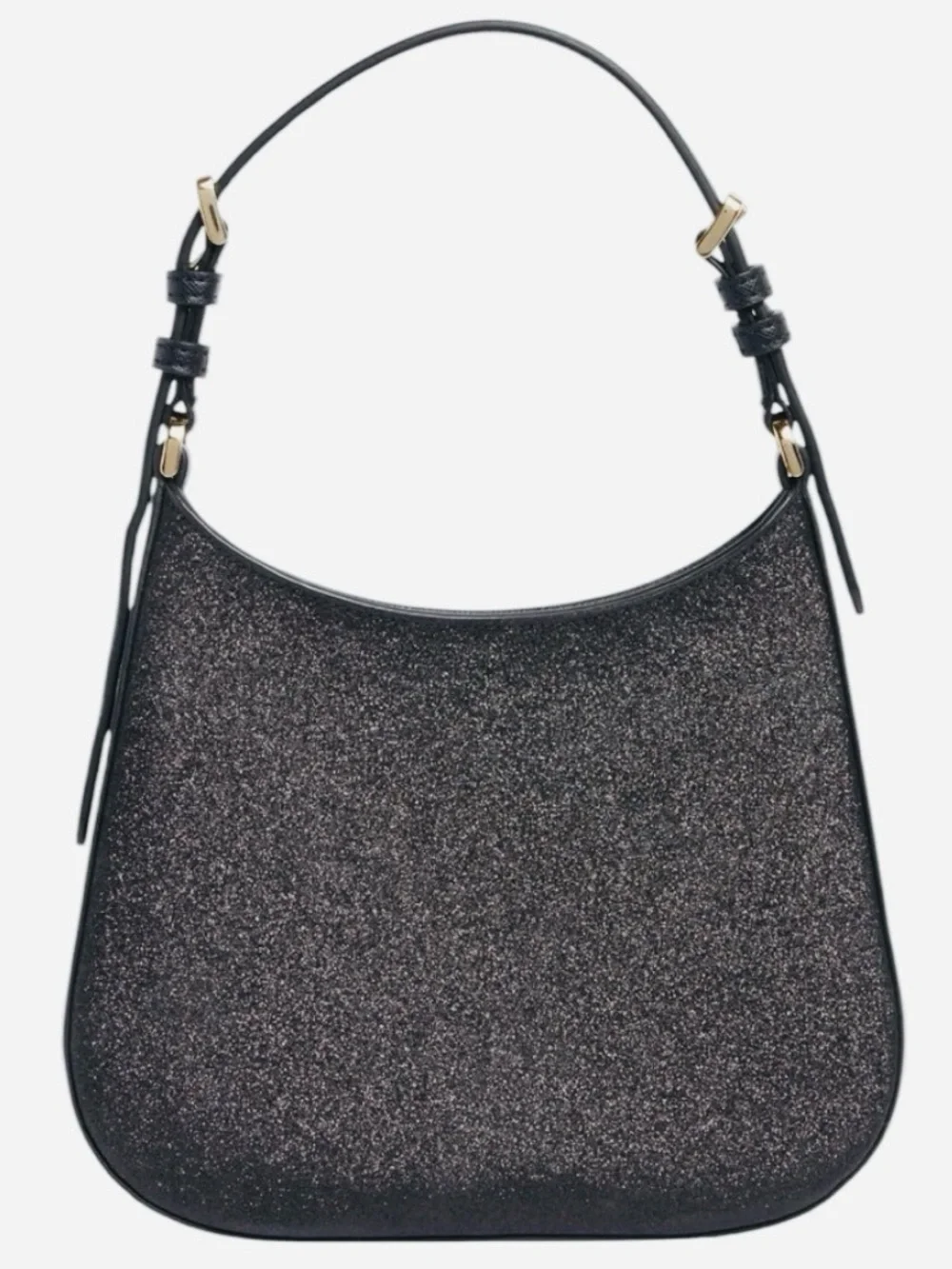 Kate Spade Black Glitter Shoulder Hobo Bag